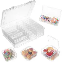 Merkloos Aufbewahrungsbox Organizer Box Sortierbox - 23 Fächer - Transparent - 7 rechteckige und 16 quadratische Boxen