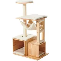 Dripio Kratzbaum LIGNO Creme 60x40x108 cm