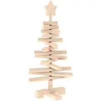 Syfax Holz Weihnachtsbaum KOTKA 60 cm Massives Kiefernholz Natürlich