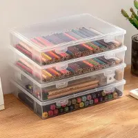 Merkloos Aufbewahrungsbox Aufbewahrungsbehälter Stapelbox - Transparent - Kunststoff - Stapelbar - 4 Stück