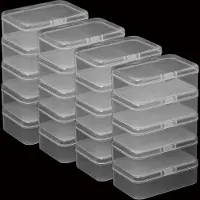 Merkloos Aufbewahrungsbox Aufbewahrungsdose mit Deckel - Transparent - 10,5 x 7,5 x 3,5 cm - 20 Stück - Für Perlen und Kleinteile