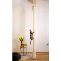 Merkloos Kletterbeutel Kratzbaum Katzenkletterwand - Zum Befestigen an der Decke - Sisal - 16 x 16 x 240 cm