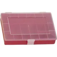 Merkloos Sortierbox Sortierkasten Aufbewahrungsbox - Polypropylen - 8 Fächer - 17 x 25 x 4,6 cm - Rot, matt