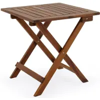 Merkloos Klapptisch Beistelltisch Gartentisch - Akazienholz - Klappbar - 46 x 46 cm - Wetterfest - Für Balkon und Garten