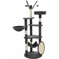 Dripio Katzenbaum 143 cm mit Hängematte, Kratzstämmen & Spielzeug