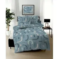 Kaeppel Bettwäsche "Elements", blau, B/L: 155cm x 220cm, 1 Stk., 1 Stk., Mako-Satin, B/L: 80cm x 80cm, 2 Stk., Mako-Satin, Obermaterial: 100% Baumwolle, Bettwäsche, Bettwäsche, Topseller