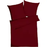 Kaeppel Bettwäsche "Uni", rot (burgund), B/L: 140cm x 220cm, 1 Stk., 1 Stk., Mako-Satin, B/L: 70cm x 90cm, 2 Stk., Mako-Satin, Obermaterial: 100% Baumwolle, Bettwäsche, Bettwäsche, Unifarben
