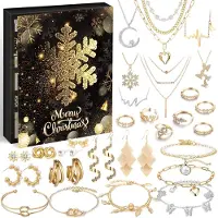 ZJTAPE 2026 Adventskalender Schmuck Frauen 24 Tage Weihnachtskalender