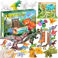 ZJTAPE 2026 Dinosaurier Adventskalender 24 Tage Weihnachtskalender Magischer Dinosaurier-Adventskalender