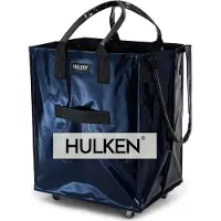 Merkloos Einkaufstrolley Einkaufsroller Reisetasche mit Rollen - Faltbar - 40 x 30 x 56 cm - Wasserabweisend - Dunkelblau