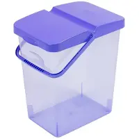 Merkloos Aufbewahrungsbox Aufbewahrungsdose Stapelbox - 10 Liter - Transparent Blau - 196 x 270 x 306 mm - Mit Deckel und Tragegriff