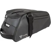 Merkloos Fahrradtasche Gepäckträgertasche Fahrradhecktasche - 6 Liter - Schwarz/Grau - Reflektierend - Für Gepäckträger und Schulter
