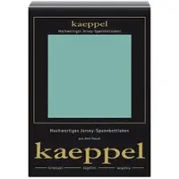Kaeppel Spannbettlaken "Single Jersey Mako Elasthan", blau (aqua), L:200cm, Jersey-Elasthan, Obermaterial: 97% Baumwolle, 3% Elasthan, Bettlaken, Spannbettlaken, aus 97% Baumwolle und 3% Elasthan
