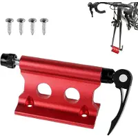 Merkloos Fahrradgabelhalter Vorderradhalter Schnellspanner - Aluminium - Rot - 16,5 x 4 x 5,9 cm - Für Auto, SUV und Anhänger