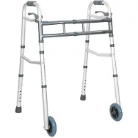 Merkloos Gehhilfe Laufhilfe Gehgestell - Aluminium - Höhenverstellbar 74 bis 94 cm - Klappbar