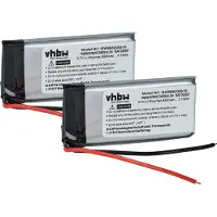 VHBW 2x Akku Ersatz für Cardo BAT00007 für Wireless Headset Kopfhörer (850 mAh, 3,7 V, Li-Polymer)