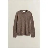 Gant für Herren. 8040262 Rundhalspullover aus Wollmischung mit Taupe-Noppen (L), Lässig, Recycelte Wolle