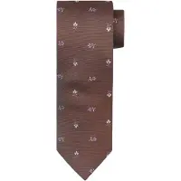 Suitable Krawatte Seide Blumen Braun
