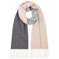 Profuomo Schal Lammwolle Grau Beige