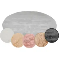Otto Home Hochflor-Teppich "Lugano", grau, H:30mm Ø:120cm, Teppiche, Hochflor-Teppich, Kunstfell, Uni Farben, sehr weich & kuschelig