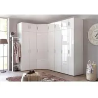 Wimex Drehtürenschrank "Malta", weiß (weiß, hochglanz weiß), B:45cm H:185cm T:54cm, Schränke, Drehtürenschrank, mit Hochglanz-Front