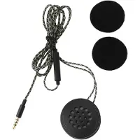 LTPRTZ Motorradhelm-Headset – Universelle Kopfhörer – Sicheres Telefonieren – Plug & Play – 35-mm-Anschluss – Schwarz