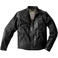 Spidi Garage Motorrad Lederjacke (Black,54)