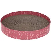 Merkloos Kratzbaum Katzenkratzbaum Kratzmöbel - Kreisförmig - Pappe - Rosa - Ø 34 cm - Für Katzen