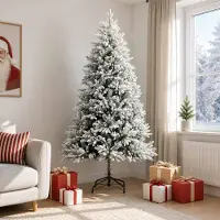 Syfax Künstlicher klappbarer Weihnachtsbaum 210 cm PVC und Metall