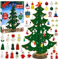 Hustge Adventskalender Weihnachtsbaum 24 Tagen Countdown mit 29 Ornamenten