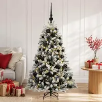 Syfax Künstlicher Weihnachtsbaum mit Kugel 120 cm 150 LEDs