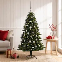 Syfax Künstlicher Weihnachtsbaum mit Kugel 150 cm 150 LEDs