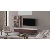 AEA Modernes Wohnzimmer Set Sideboard Regal Sessel Couchtisch TV Möbel.