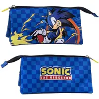 OEM Sonic Federmäppchen, 3 Fächer, Polyester, Blau