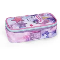 OEM Ovales Federmäppchen Mofu Mofu, lila, 22 x 7,5 x 11 cm