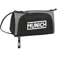OEM Federmäppchen mit ausklappbarer Tasche, gefüllt, Schwarz, 20x8,5x11 cm
