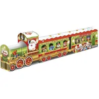 Merkloos Adventskalender Schokolade - 3D-Zug - 221 g - Mit 8 verschiedenen Kinder-Produkten - Weihnachtskalender