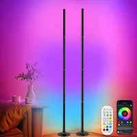OEM RGB Stehleuchte 160cm, 2 Stück, dimmbar, mit App & Fernbedienung