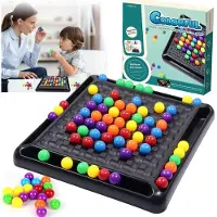 Merkloos Regenbogenball Brettspiel Eliminationsspiel - 84 Kugeln - 2 bis 4 Spieler - Strategiespiel für Kinder