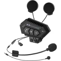 LTPRTZ Motorradhelm-Headset – Helmkits – Kommunikation unterwegs – Reichweite des Gegensprechanlage: 150 Meter – Batterie: 2000 mAh – Schwarz