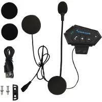 LTPRTZ Motorhelm-Headset – Sport-Kopfhörer – Sichere Kommunikation – Geräuschunterdrückung – 8 Stunden Akkulaufzeit – Schwarz