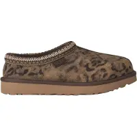 Ugg für Damen. 1180365 Tasman Spotted Leder-Hausschuhe braun (37), Flach, Keine, Homewear, Animal-Print