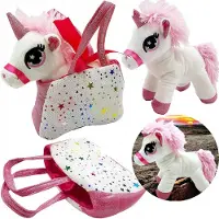 Norimpex Einhorn Plüschtier im Set mit Tasche