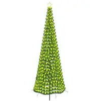 Syfax LED-Lametta-Weihnachtsbaum mit Erdspieß EKENAS 300 cm 475 LEDs
