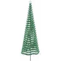 Syfax LED-Lametta-Weihnachtsbaum mit Erdspieß EKENAS 400 cm 588 LEDs