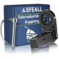 Merkloos Fahrradkupplung Fahrradanhänger Kupplung - Asdurchmesser bis 12 mm - Rostbeständiger Stahl - Für Steckachse, Schnellspannachse und Thru-Achse