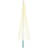 Syfax Weihnachtsbaum-Lichterkette mit Erdspieß und Fahnenmast 300 cm