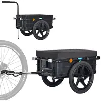 Merkloos Fahrradanhänger und Handwagen – Transportbox 70 Liter – Recyclingfähiger Kunststoff
