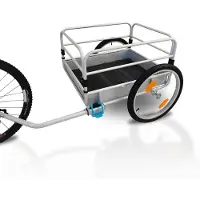 Merkloos Fahrradanhänger - Aluminium - 144 Liter - Mit Regenschutz