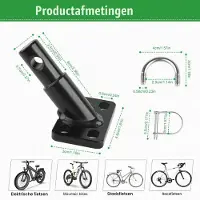 Merkloos Fahrradanhängerkupplung Achskupplung Sicherungsstift - 14 mm Achse - Stahl - Universal für Fahrräder - Für Kinderanhänger und Hundeanhänger